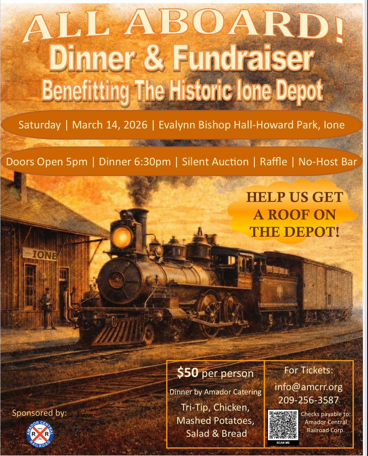 All Aboard Dinner & Fundraiser poster